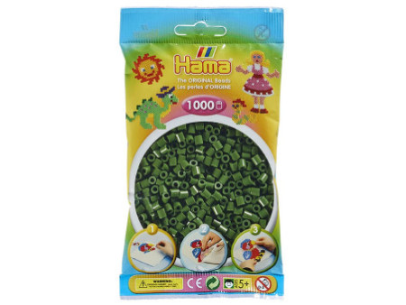 Hama Perles à repasser midi, sachet, vert forêt