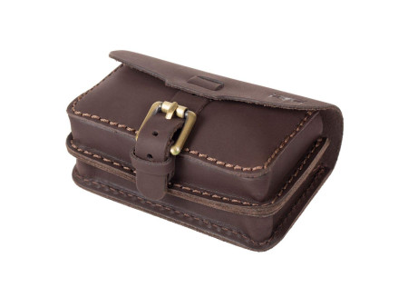 MIKA Sac pour femme ROXY, en cuir, marron foncé mat