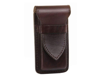 MIKA Etui à stylos pour 4 stylos, cuir, marron