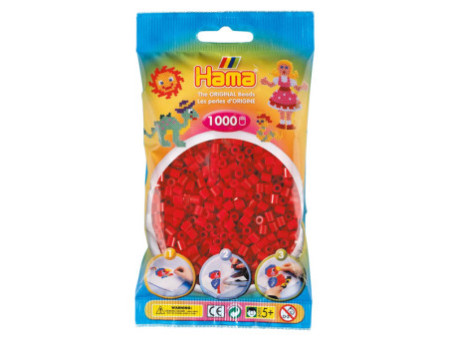 Hama Perles à repasser midi, sachet, rouge moyen