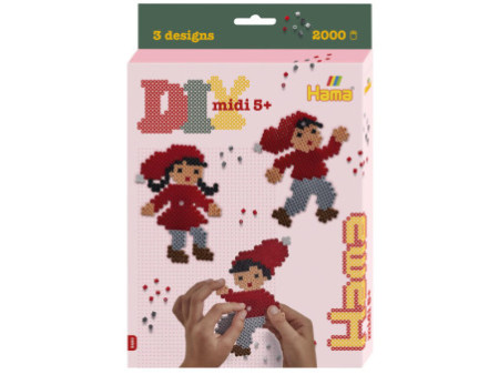 Hama Perles à repasser midi 'Lutins de Noël', coffret cadeau