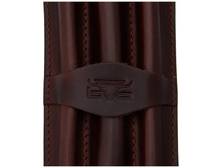 MIKA Etui à stylos pour 3 stylos, cuir, marron
