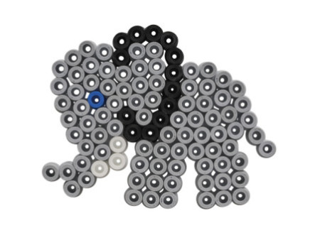 Hama Perles à repasser maxi + plaque 'Éléphant', boîte