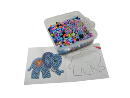 Hama Perles à repasser maxi + plaque 'Éléphant', boîte
