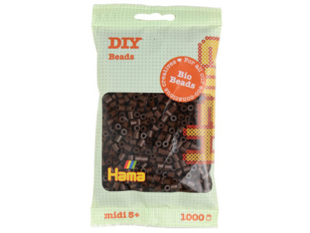Hama Perles à repasser Bio midi, sachet, marron