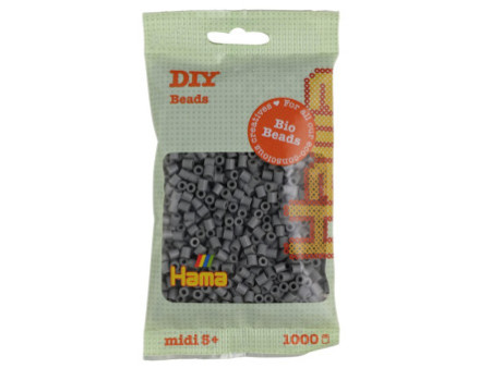 Hama Perles à repasser Bio midi, sachet, gris