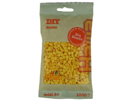 Hama Perles à repasser Bio midi, sachet, jaune pâle