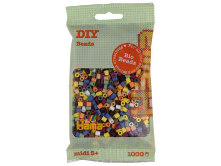 Hama Perles à repasser Bio midi, sachet, 'mix 10 couleurs'