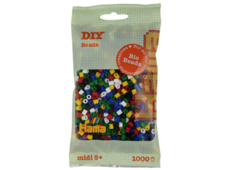 Hama Perles à repasser Bio midi, sachet, 'mix 6 couleurs'