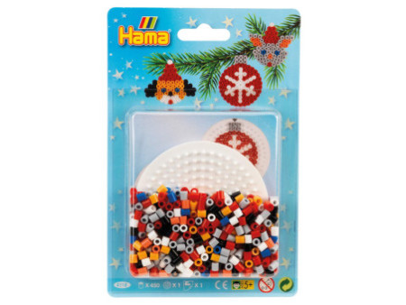Hama Perles à repasser midi 'Boules de Noël', sous blister