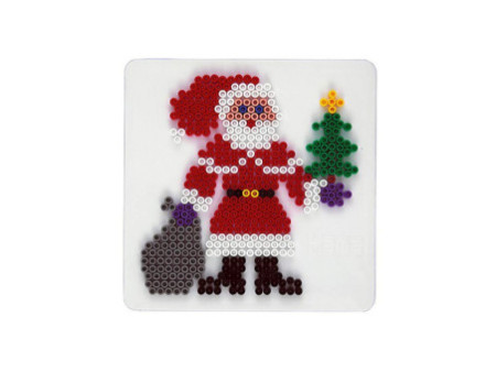 Hama Plaque pour perles midi 'Père Noël', blanc