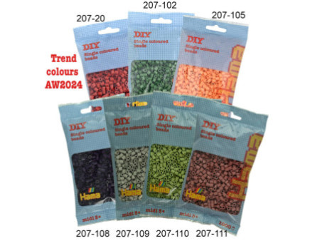 Hama Perles à repasser midi, dans un sachet, bois de rose
