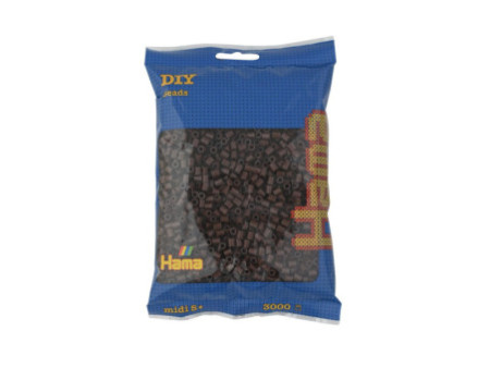 HAMA Perles à repasser midi, sachet de 3.000, marron