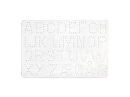 HAMA Plaque pour perles midi 'lettres-ABC', blanc