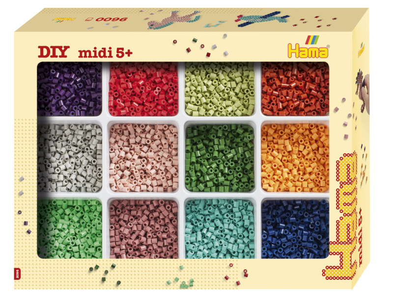 Hama Perles à repasser midi, 'boîte d'assortiment', garni