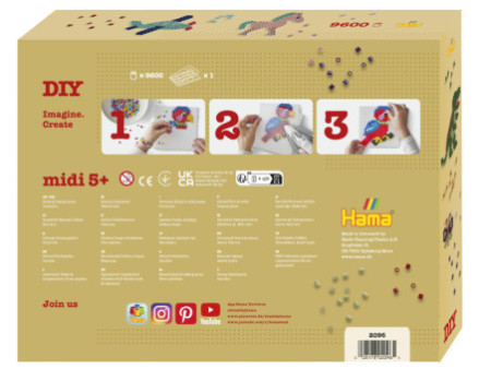 Hama Perles à repasser midi, 'boîte d'assortiment', garni