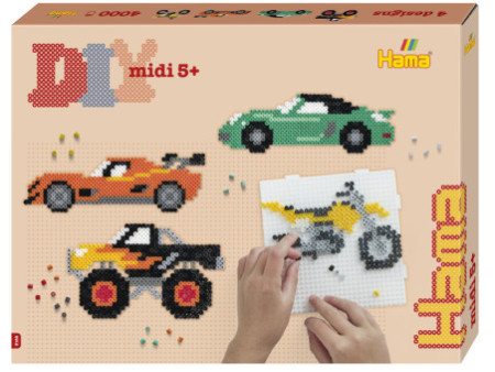 Hama Perles à repasser midi 'Véhicules', coffret cadeau