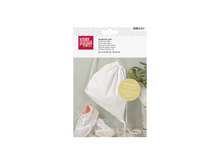 KNORR prandell Sac de sport en coton, 380 x 420 mm, blanc