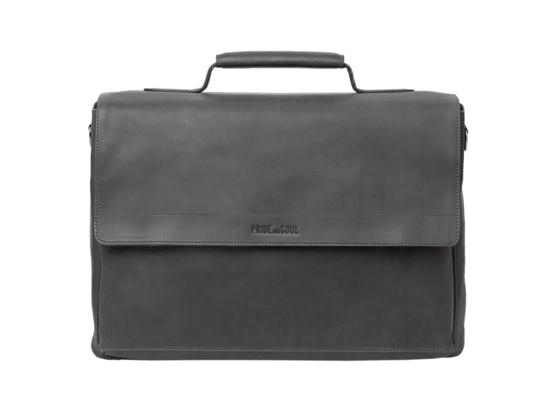PRIDE&SOUL Sac pour laptop PERCENT, cuir, gris