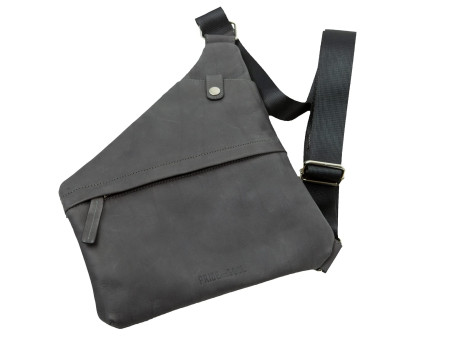 PRIDE&SOUL Sac à bandoulière CROSS, cuir, gris