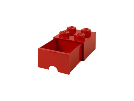 LEGO Brique tiroir STORAGE BRICK DRAWER 4, 1 tiroir, rouge
