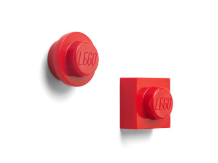 LEGO Set d'aimants, 2 pièces, rouge