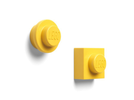 LEGO Set d'aimants, 2 pièces, jaune