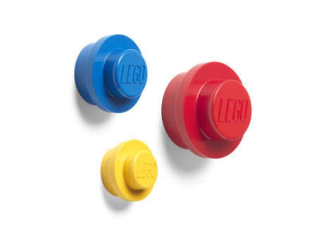 LEGO Jeu de patères WALL HANGER SET, jaune/bleu/rouge