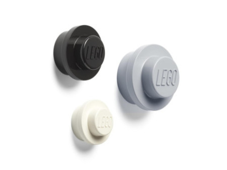 LEGO Jeu de patères WALL HANGER SET, blanc/noir/gris
