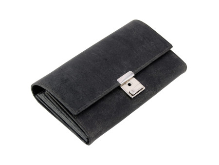 Alassio Portefeuille de serveur, en cuir velours, gris