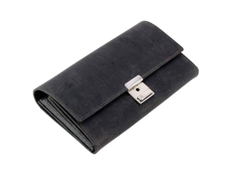 Alassio Portefeuille de serveur, en cuir velours, gris