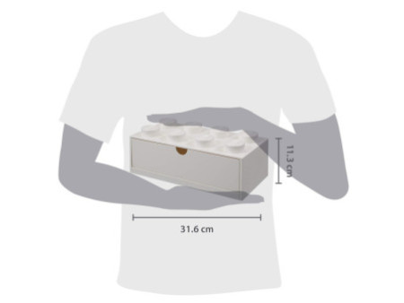 LEGO Brique tiroir DESK DRAWER 8, 1 tiroir, blanc
