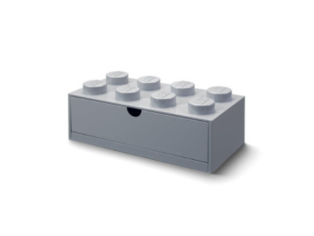 LEGO Brique tiroir DESK DRAWER 8, 1 tiroir, gris