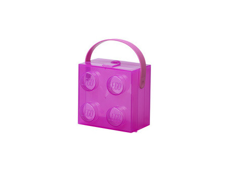 LEGO Boîte à goûter avec poignée, violet translucide