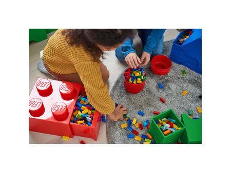 LEGO Brique de rangement STORAGE BRICK 1 ROUND, 950ml, rouge