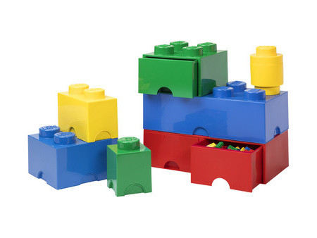 LEGO Brique de rangement STORAGE BRICK 1 ROUND, 950ml, bleu