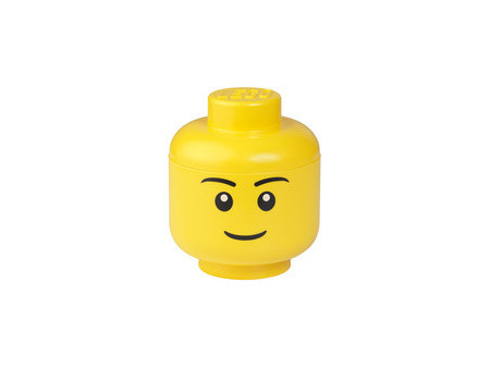 LEGO Boîte en forme de tête STORAGE HEAD SILLY, S, 2L, jaune