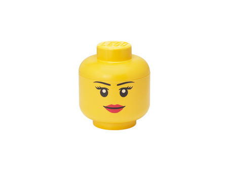LEGO Boîte en forme de tête STORAGE HEAD SILLY, S, 2L, jaune