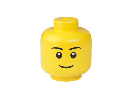 LEGO Boîte en forme de tête STORAGE HEAD BOY, L, jaune