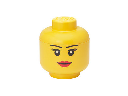 LEGO Boîte en forme de tête STORAGE HEAD BOY, L, jaune