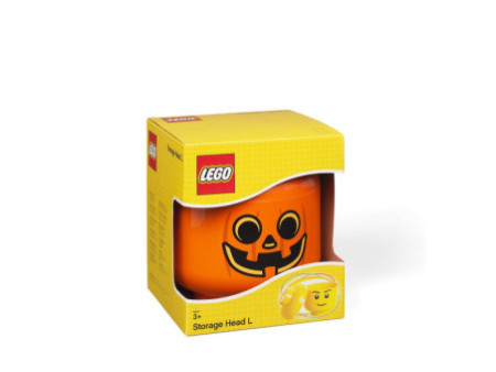 LEGO Boîte en forme de tête STORAGE HEAD PUMPKIN, L, orange