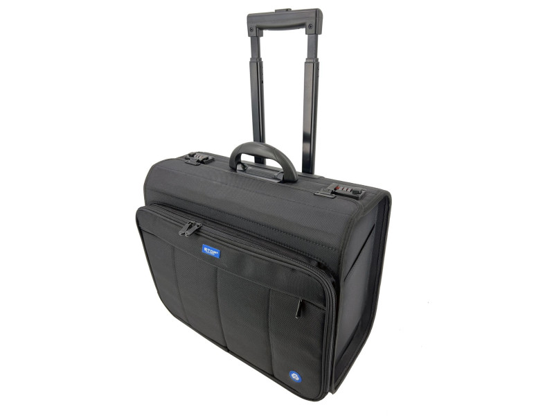 STOP Valise pour pilotes rPET SAMAR, PET recyclé, noir