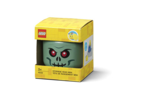 LEGO Mini-boîte en forme de tête STORAGE HEAD GREEN SKELETON