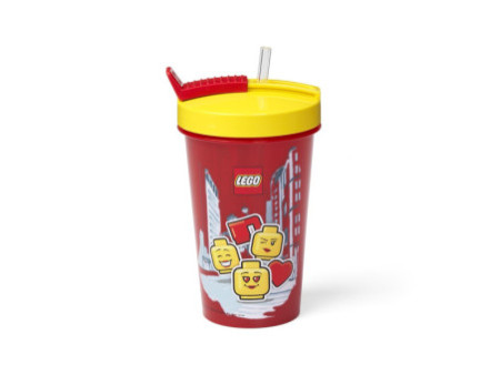 LEGO Gobelet avec paille ICONIC GIRL, 0,5 litre
