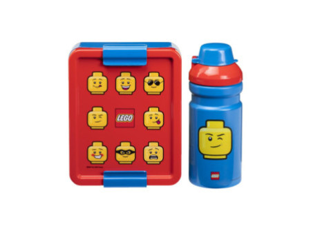 LEGO Gourde + Boîte à goûter LUNCH SET ICONIC, rouge/bleu