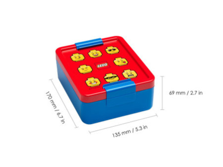 LEGO Gourde + Boîte à goûter LUNCH SET ICONIC, rouge/bleu