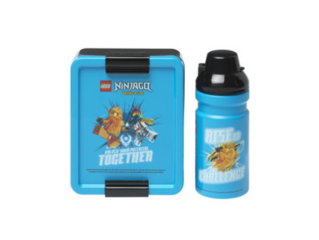 LEGO Gourde + Boîte à goûter LUNCH SET NINJAGO, bleu/noir