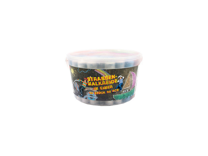 JAMASIA Craie de trottoir, seau en plastique de 50
