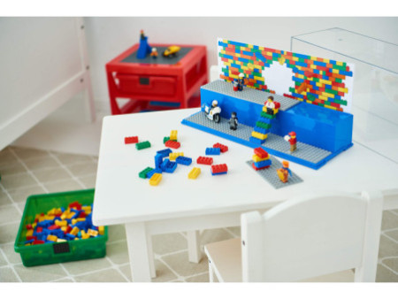 LEGO Vitrine PLAY & DISPLAY CASE ICONIC, bleu