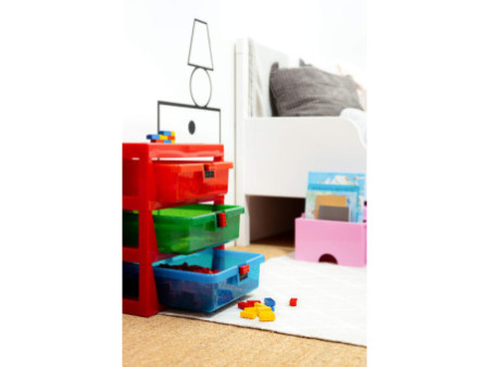 LEGO Module de classement 3-DRAWER STORAGE RACK, rouge